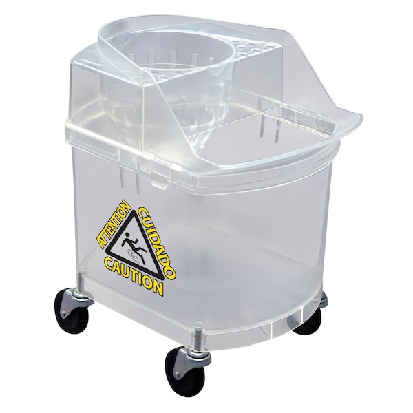 Emsco Group Albino Rhino Mop Bucket with wringer, 26 Qt, Metal-Free, Inmate-Safe for Corrections Facilities 2690-9 - main